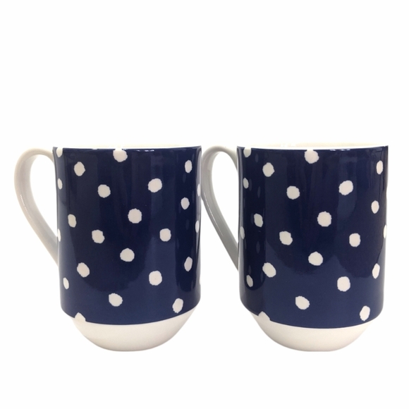 Kate Spade Lenox Blue Primrose Cobalt Drive Dot Print Mug - Picture 3 of 6